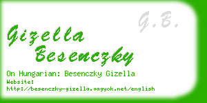 gizella besenczky business card